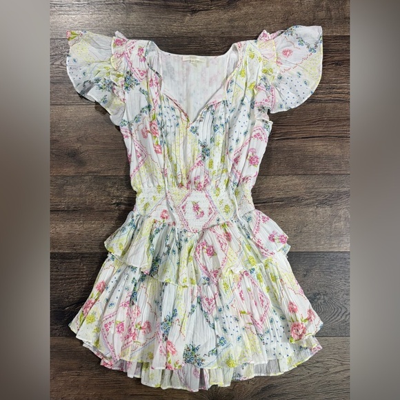 LoveShackFancy Audette Cotton Frill Dress - Picture 2 of 7